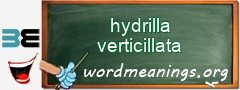 WordMeaning blackboard for hydrilla verticillata